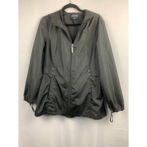 Jones New York Womens Lightweight Hooded Jacket L